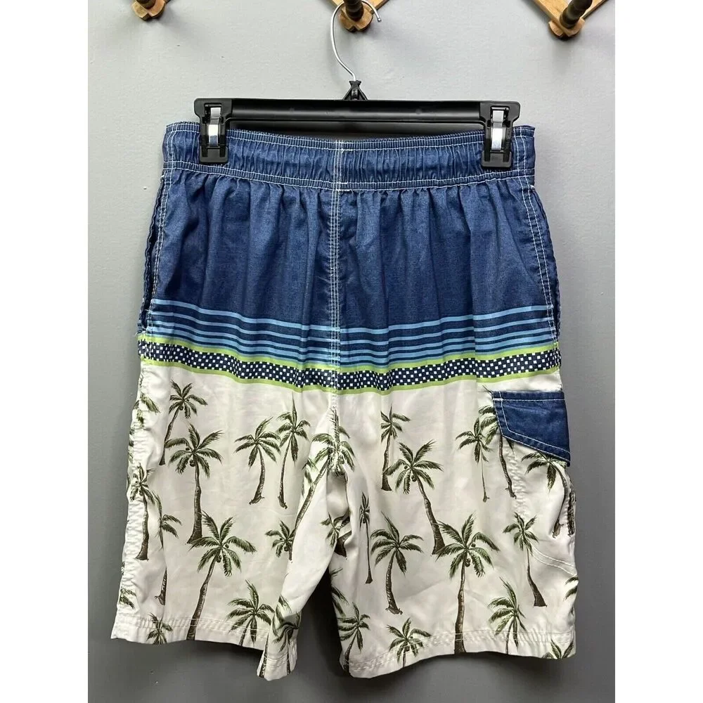 RS Surf Co. Board Shorts Mens Small Swim Wear Trunks Palm Trees‎